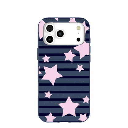 Navy Blue Star Girl Blush iPhone 17 Pro Max Case
