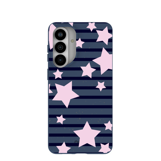 Navy Blue Star Girl Blush Samsung Galaxy S26+(Plus) Case