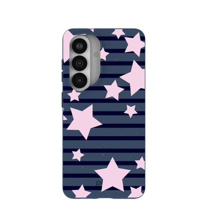 Navy Blue Star Girl Blush Samsung Galaxy S26 Case
