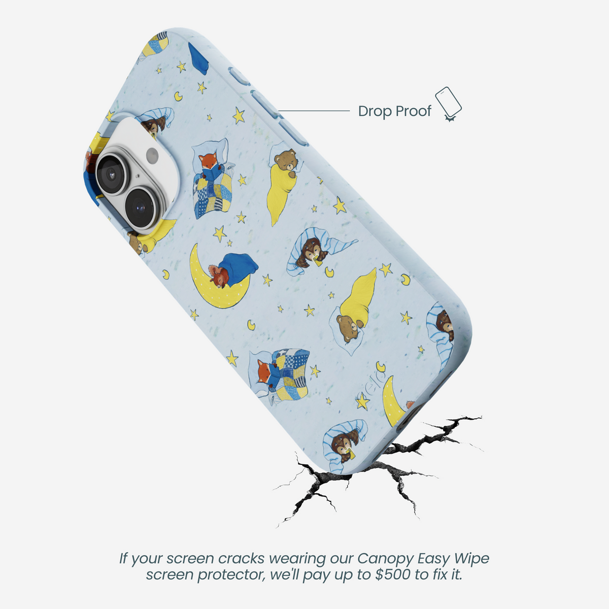 Powder Blue Starlight Sleep iPhone 17 Case