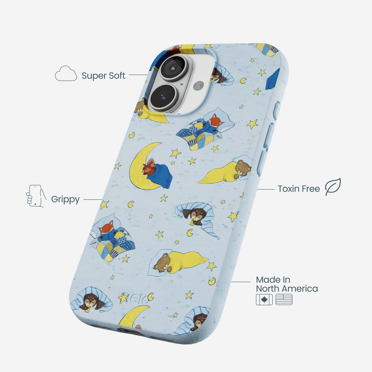 Powder Blue Starlight Sleep iPhone 17 Case