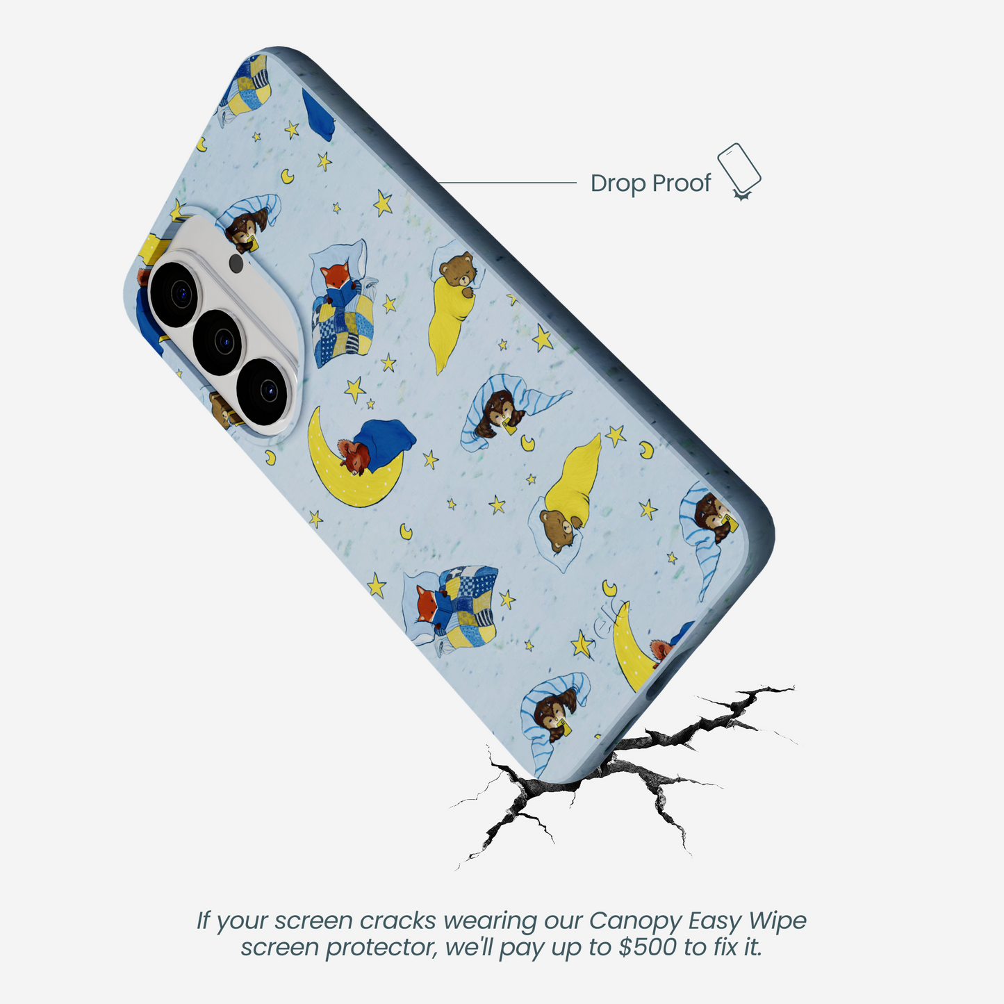 Powder Blue Starlight Sleep Samsung Galaxy S26 Case