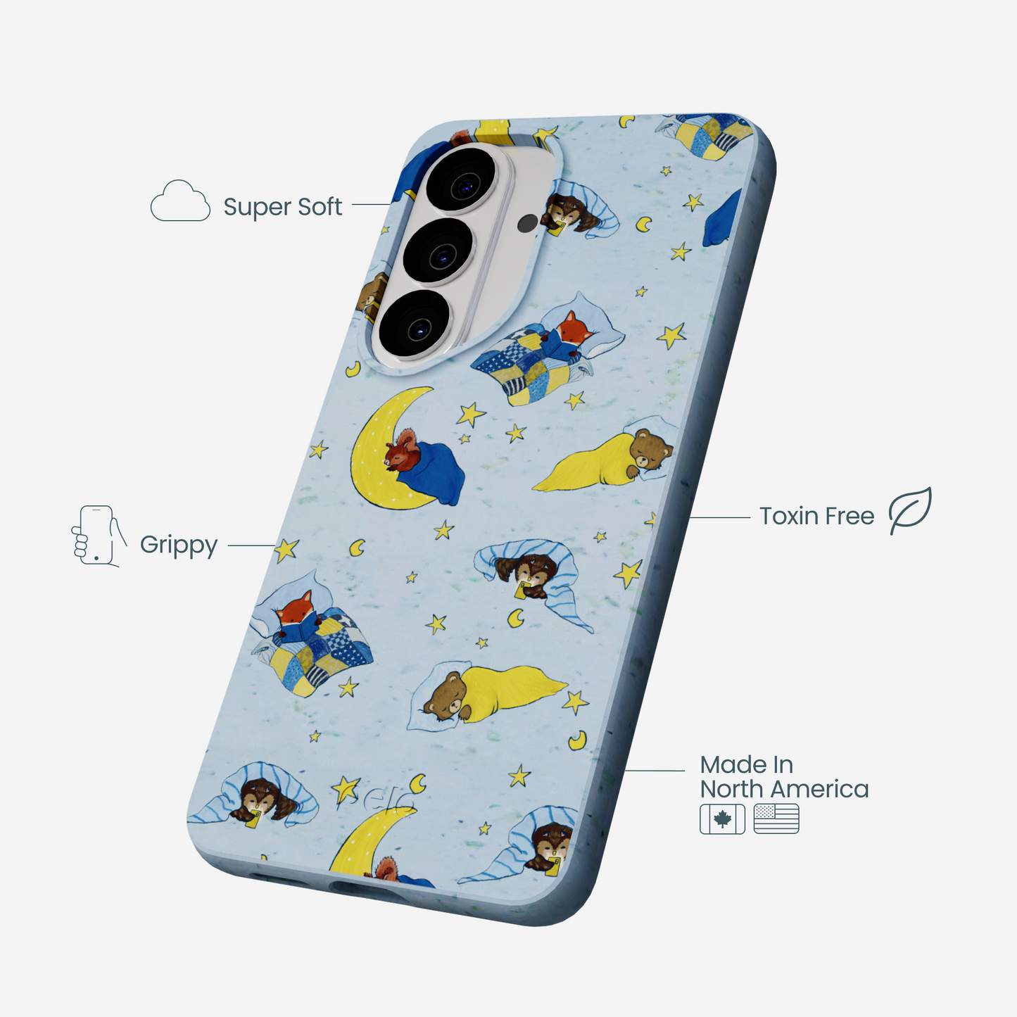Powder Blue Starlight Sleep Samsung Galaxy S26 Case