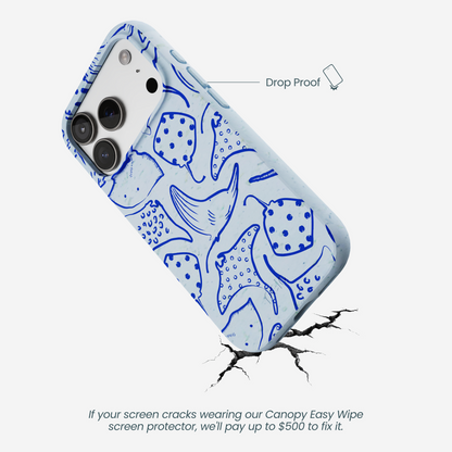 Powder Blue Stingray Fever iPhone 17 Pro Case