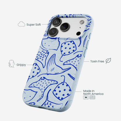 Powder Blue Stingray Fever iPhone 17 Pro Case
