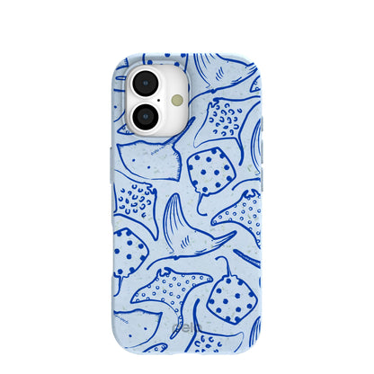 Powder Blue Stingray Fever iPhone 17 Case