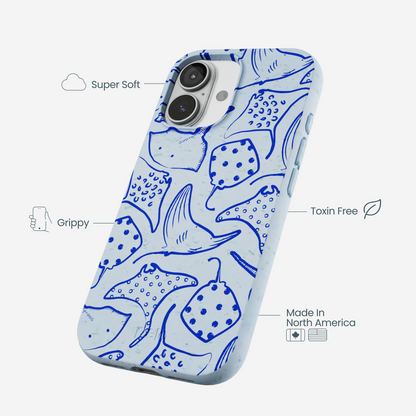Powder Blue Stingray Fever iPhone 17 Case