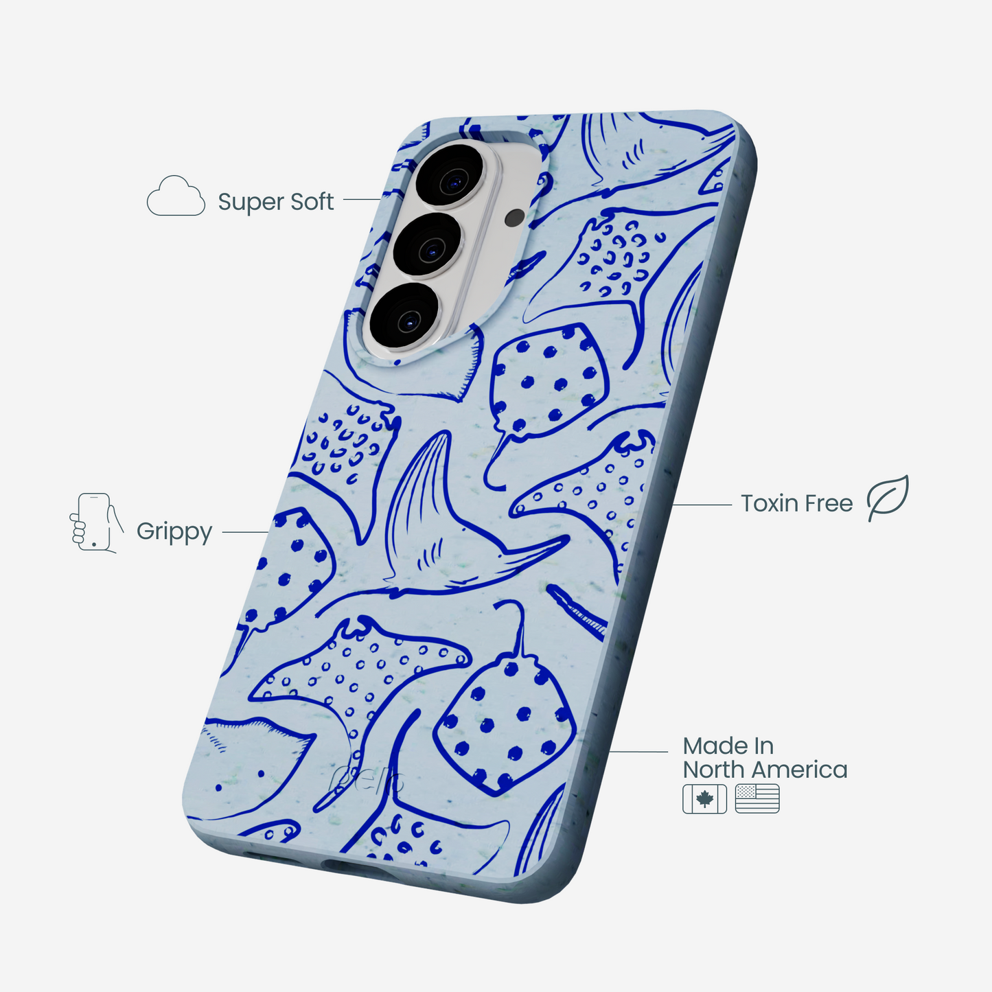 Powder Blue Stingray Fever Samsung Galaxy S26 Case