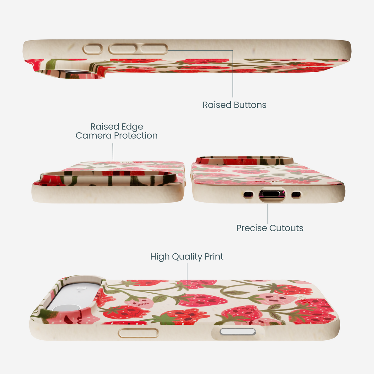 Seashell Strawboories iPhone Air Case