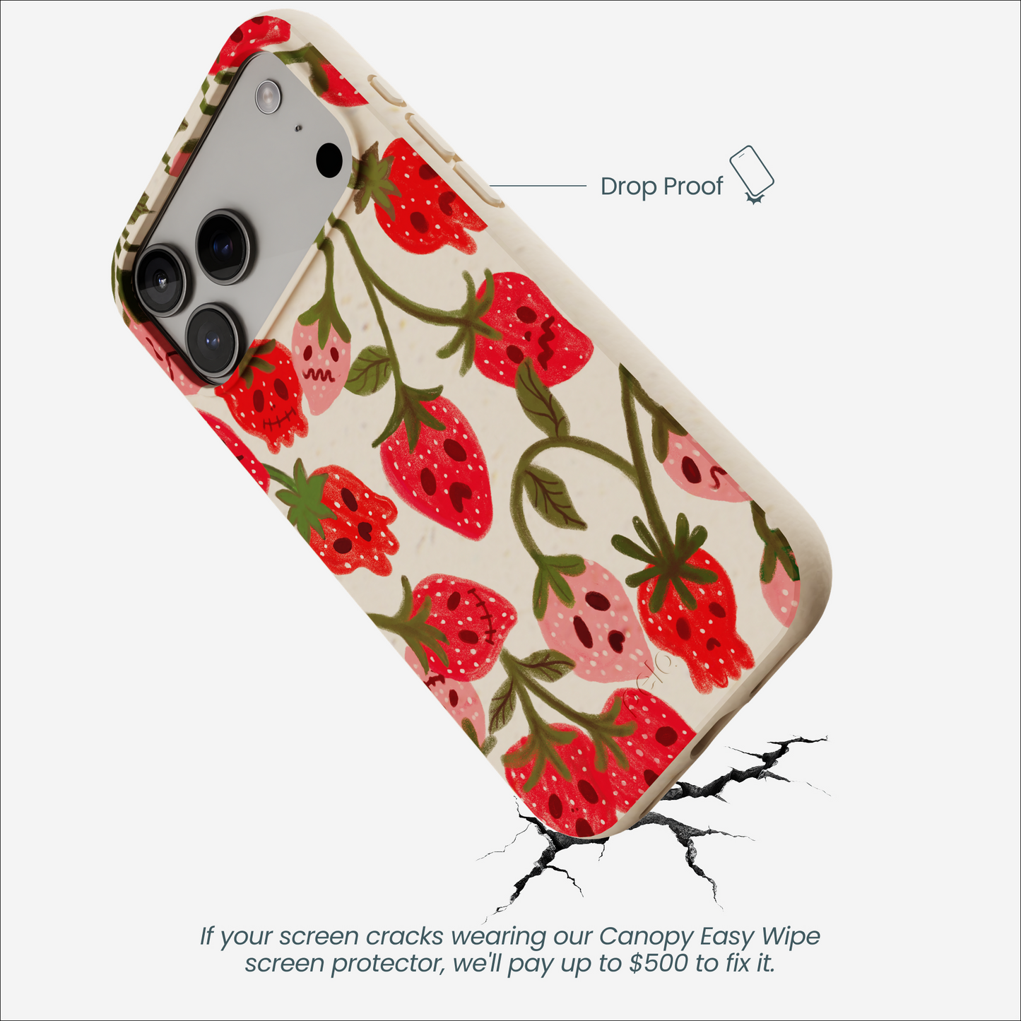 Seashell Strawboories iPhone 17 Pro Max Case