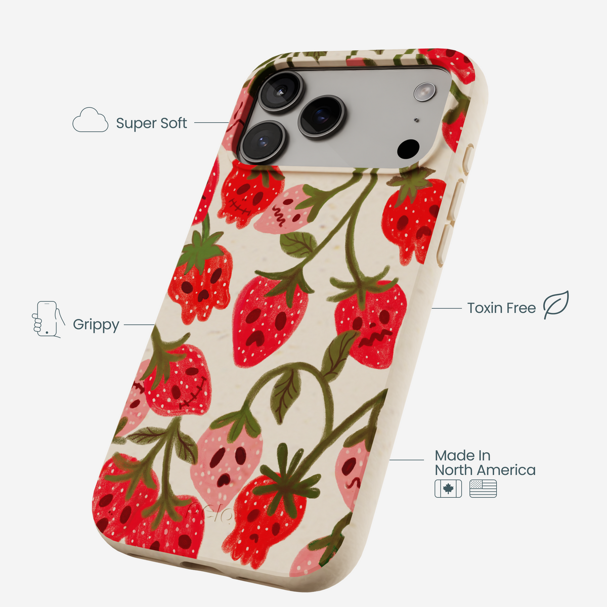 Seashell Strawboories iPhone 17 Pro Max Case