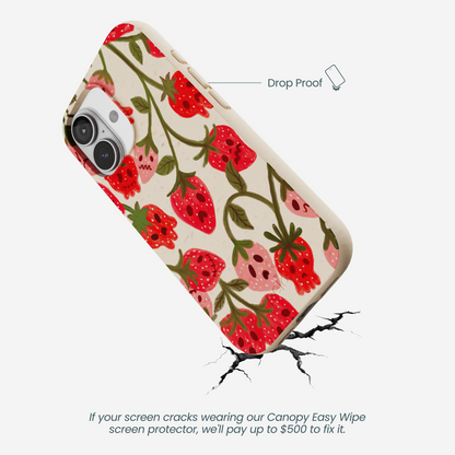 Seashell Strawboories iPhone 17 Case