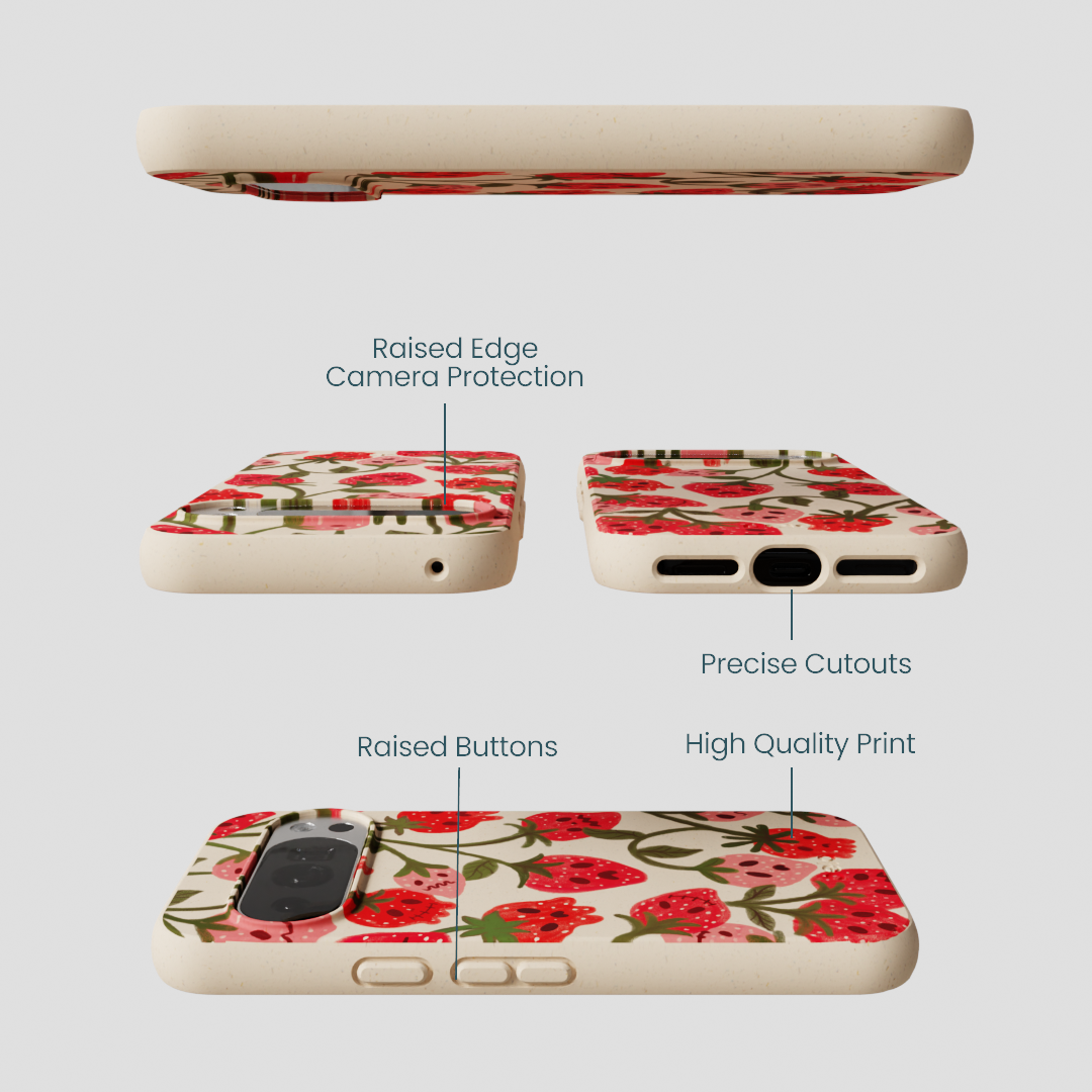 Seashell Strawboories Google Pixel 10/10 Pro Case