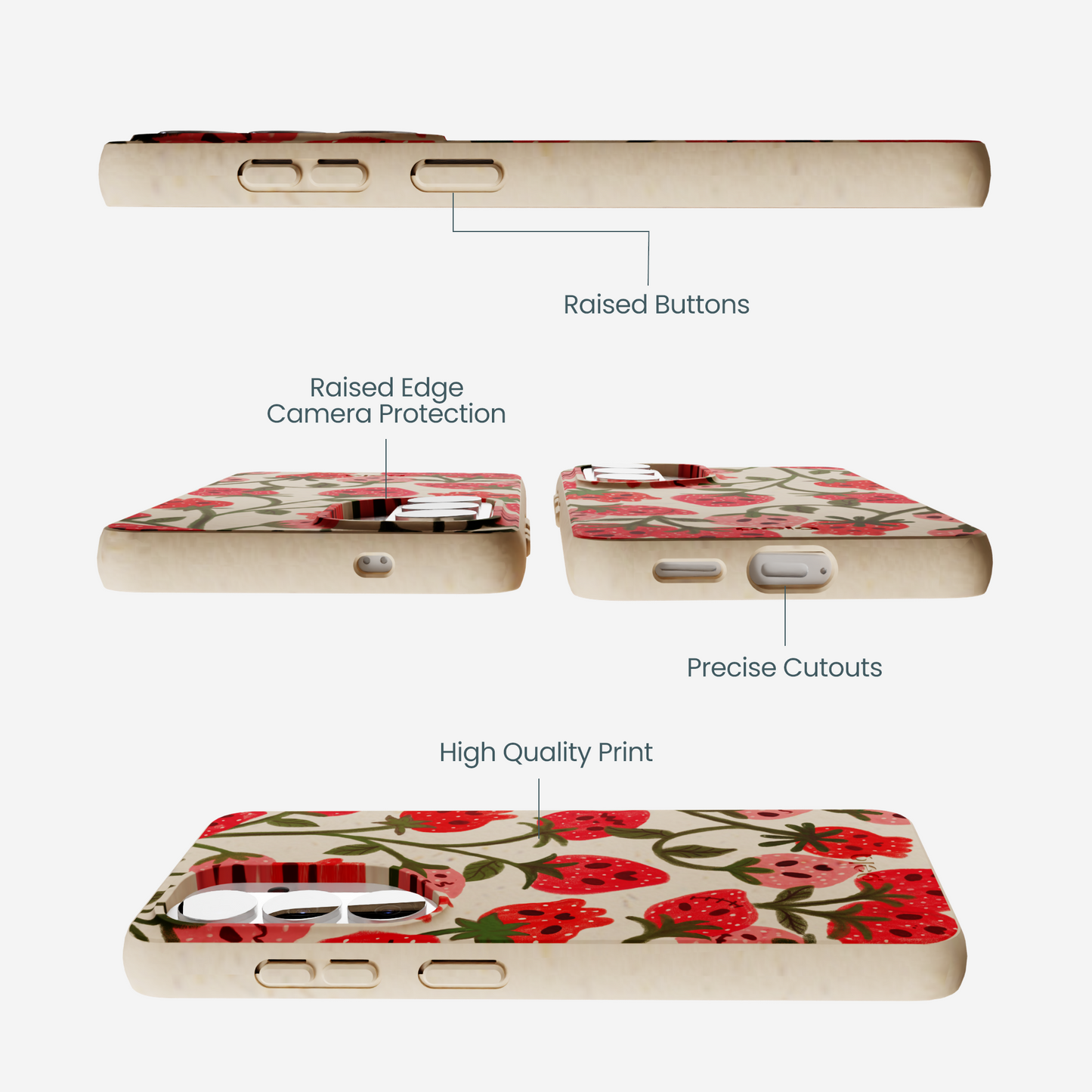 Seashell Strawboories Samsung Galaxy S26 Case