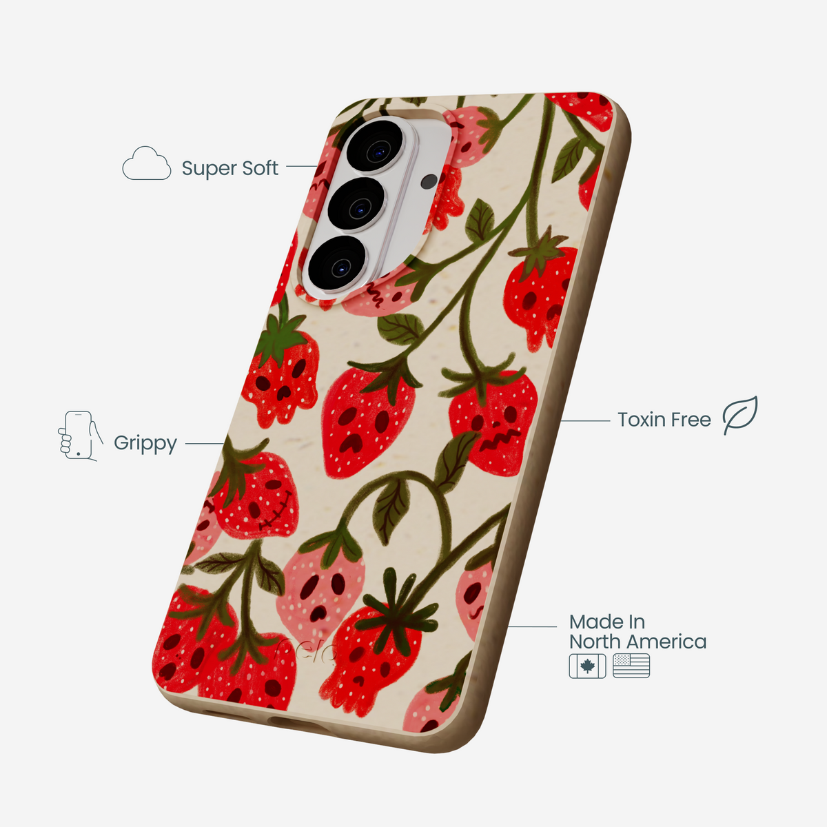 Seashell Strawboories Samsung Galaxy S26 Case