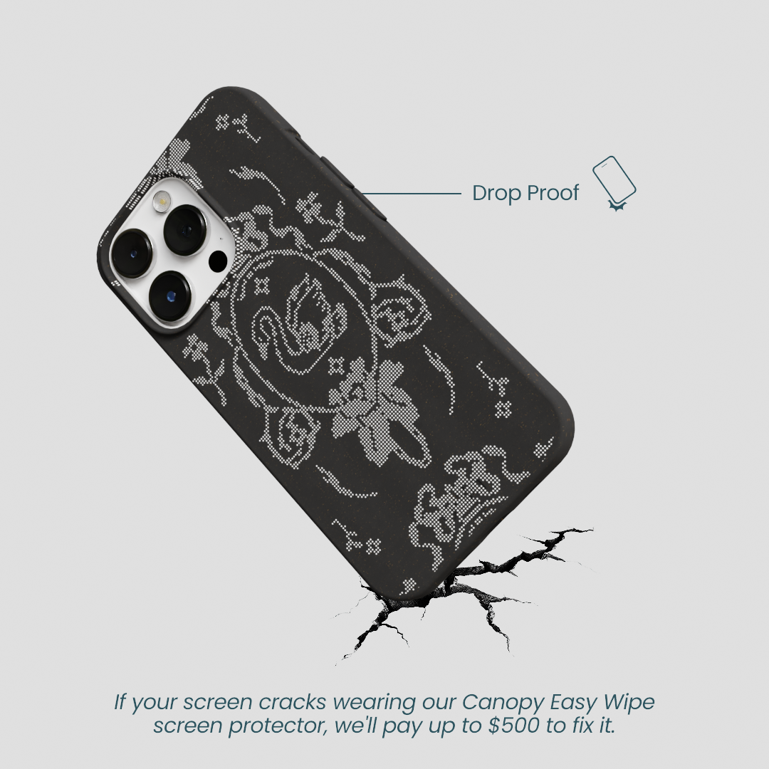 Black Studded Swan iPhone 13 Pro Case