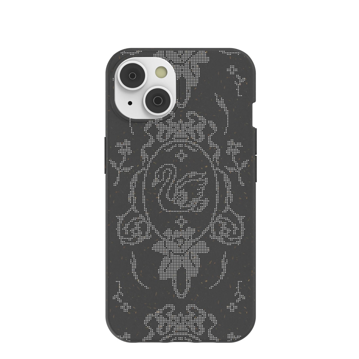 Black Studded Swan iPhone 14 Case