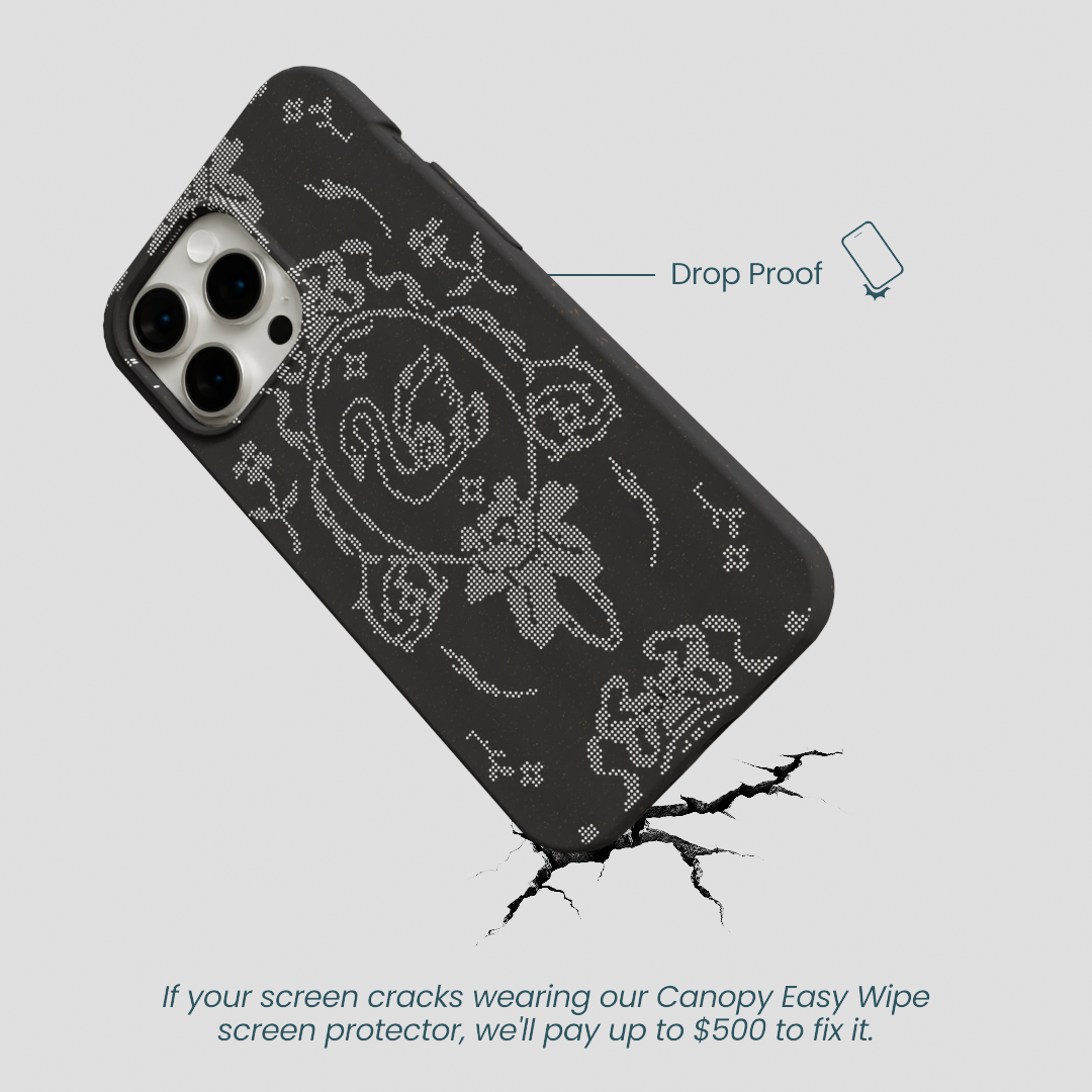 Black Studded Swan iPhone 15 Pro Max Case