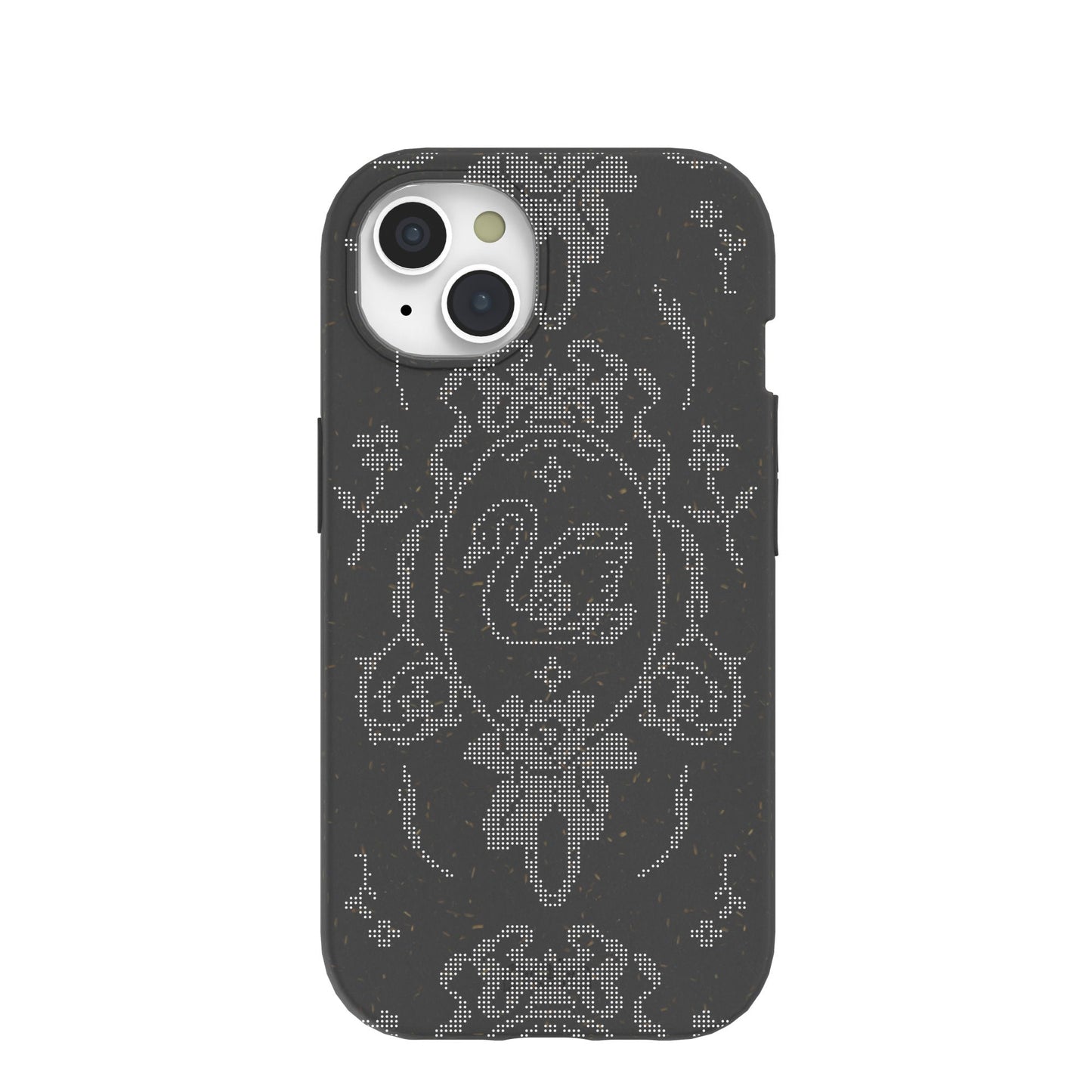 Black Studded Swan iPhone 15 Case