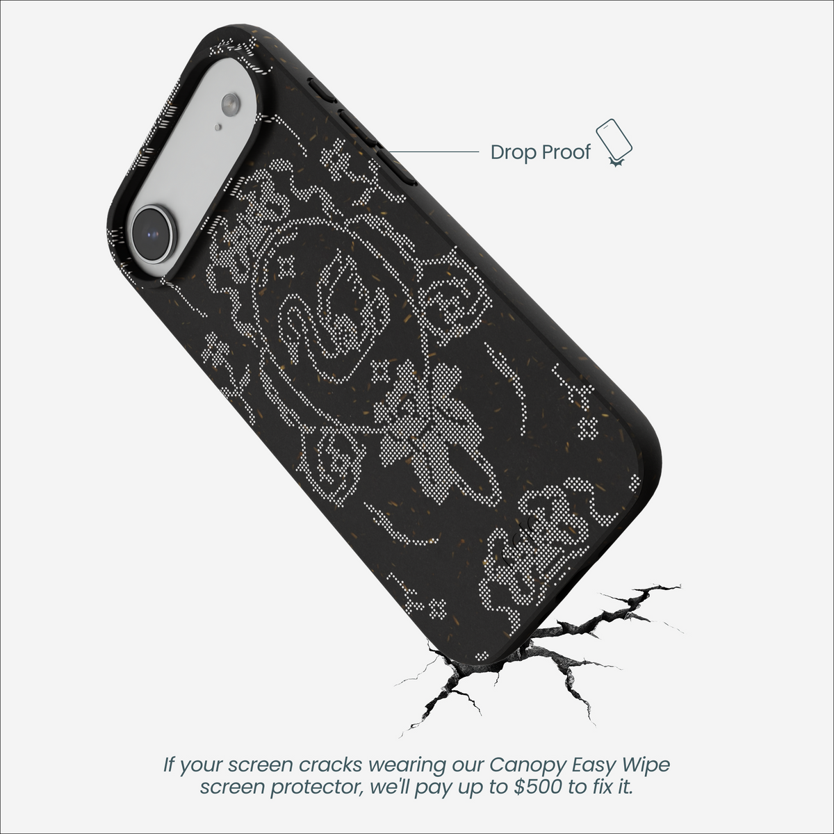 Black Studded Swan iPhone Air Case