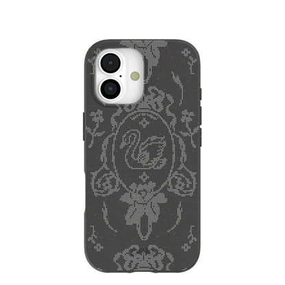 Black Studded Swan iPhone 17 Case