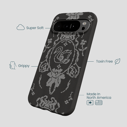Black Studded Swan Google Pixel 10 Pro XL Case