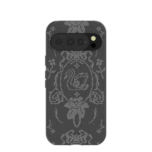 Black Studded Swan Google Pixel 10/10 Pro Case