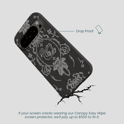 Black Studded Swan Google Pixel 10/10 Pro Case
