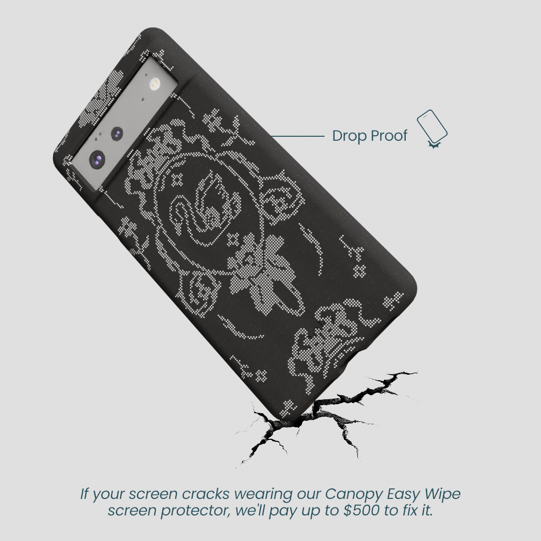 Black Studded Swan Google Pixel 6 Case