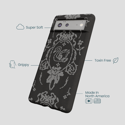 Black Studded Swan Google Pixel 6 Case