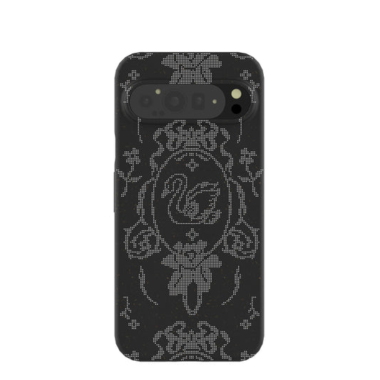 Black Studded Swan Google Pixel 9 Pro XL Case
