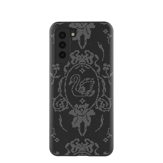 Black Studded Swan Samsung Galaxy S21 Case