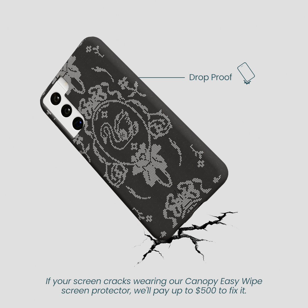 Black Studded Swan Samsung Galaxy S21 Case