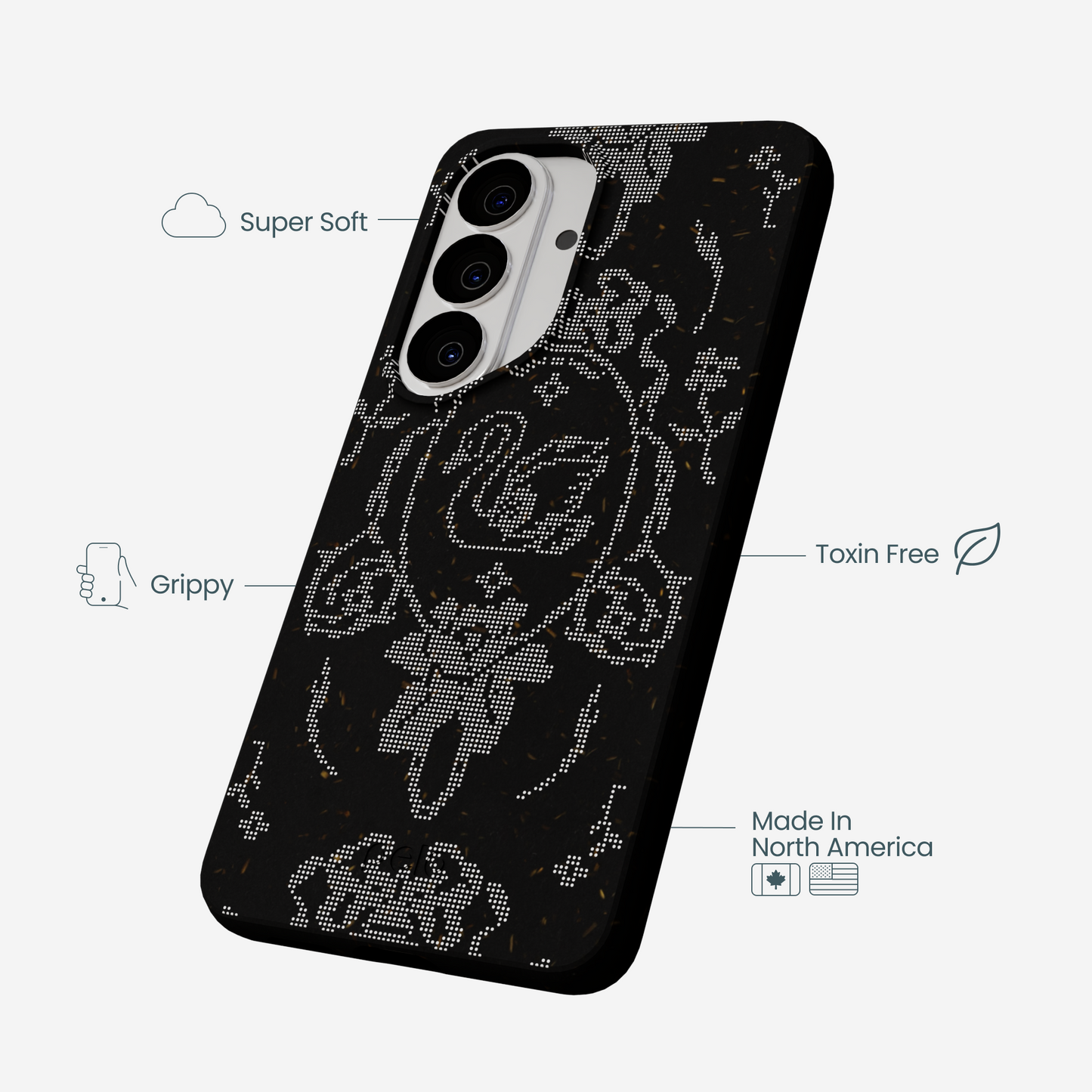 Black Studded Swan Samsung Galaxy S26 Case
