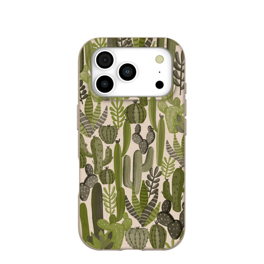 Seashell Succulent Cacti iPhone 17 Pro Case