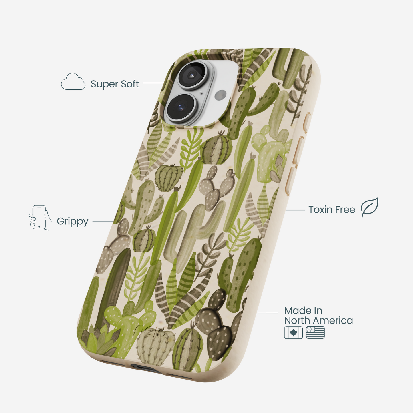 Seashell Succulent Cacti iPhone 17 Case