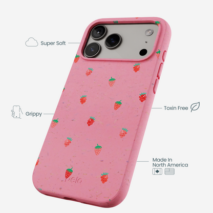 Bubblegum Pink Summer Berries iPhone 17 Pro Max Case