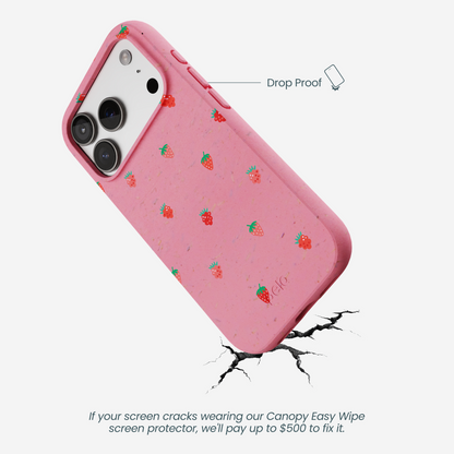 Bubblegum Pink Summer Berries iPhone 17 Pro Case