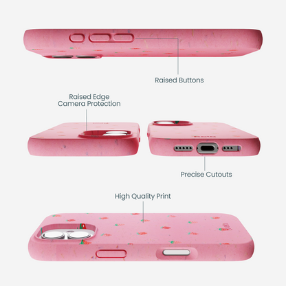 Bubblegum Pink Summer Berries iPhone 17 Case
