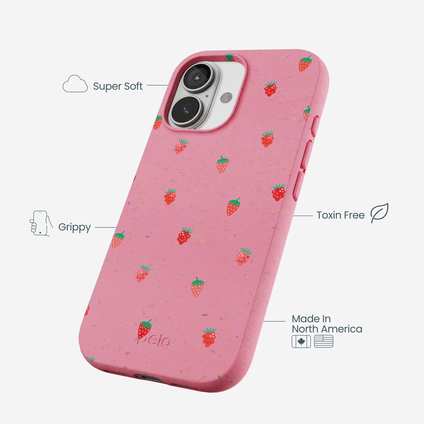 Bubblegum Pink Summer Berries iPhone 17 Case
