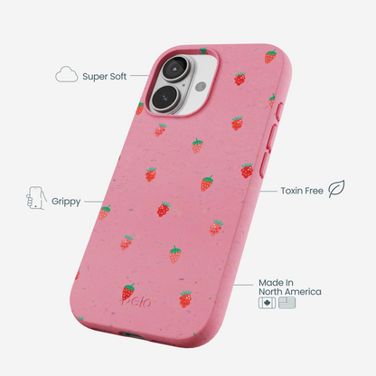 Bubblegum Pink Summer Berries iPhone 17 Case