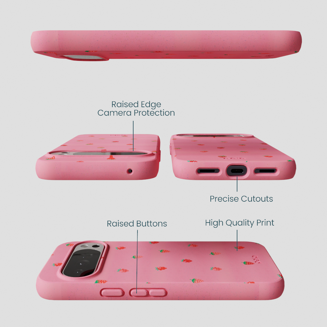 Bubblegum Pink Summer Berries Google Pixel 10 Pro XL Case