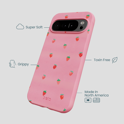 Bubblegum Pink Summer Berries Google Pixel 10 Pro XL Case