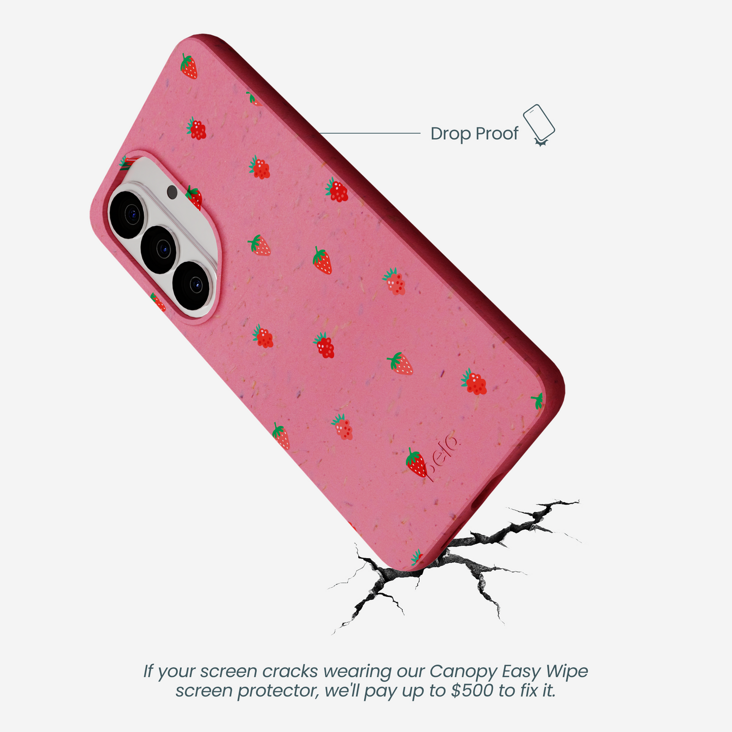 Bubblegum Pink Summer Berries Samsung Galaxy S26 Case