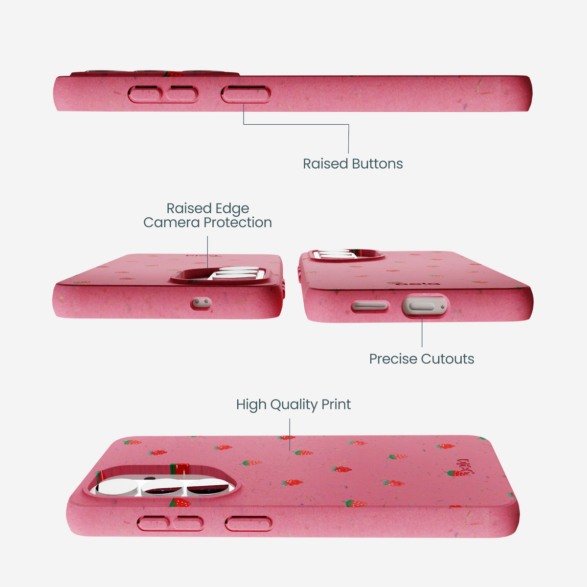 Bubblegum Pink Summer Berries Samsung Galaxy S26 Case