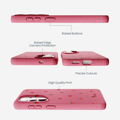 Bubblegum Pink Summer Berries Samsung Galaxy S26 Case