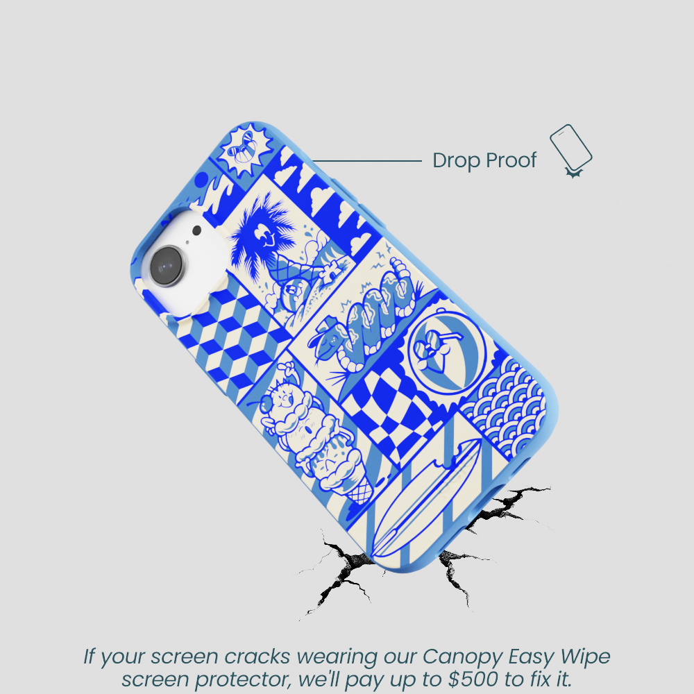 Electric Blue Summer Blues iPhone 16e/17e Case