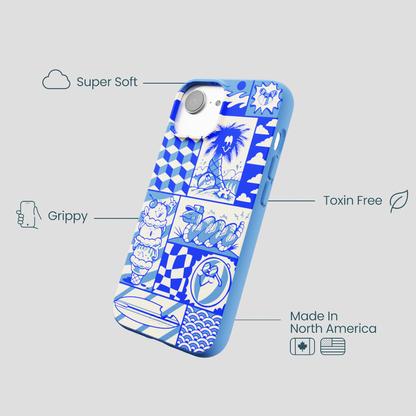 Electric Blue Summer Blues iPhone 16e/17e Case