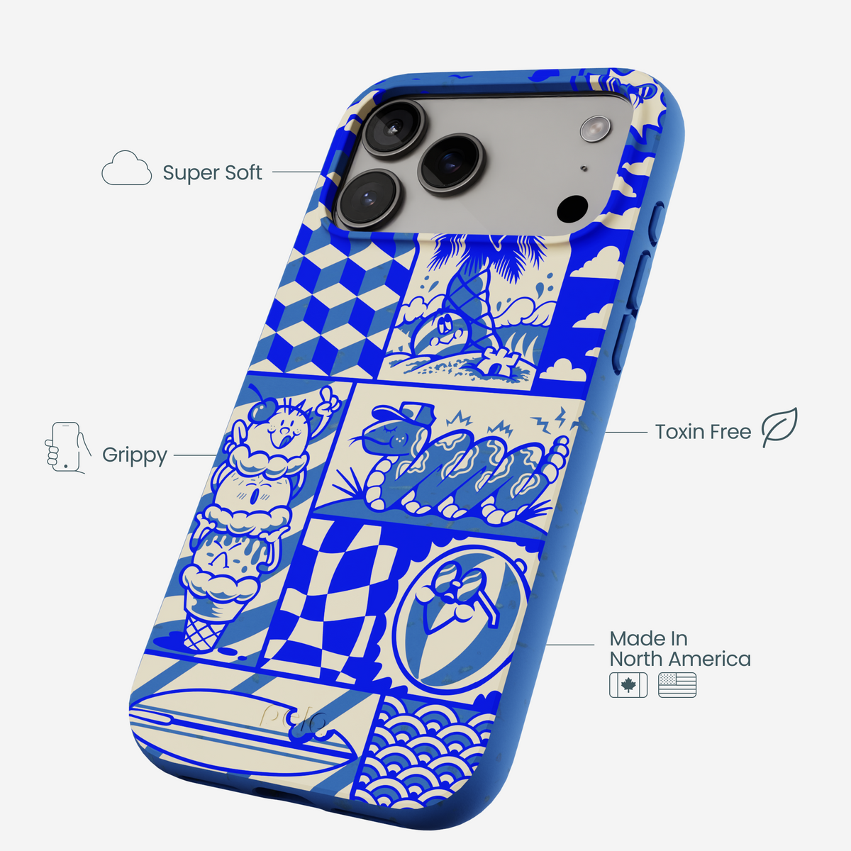 Electric Blue Summer Blues iPhone 17 Pro Max Case