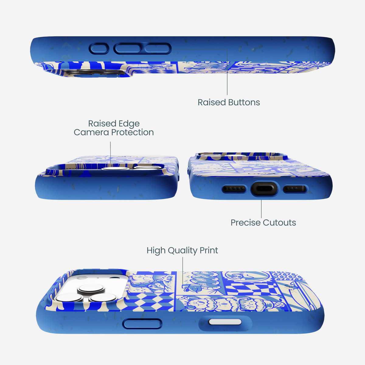 Electric Blue Summer Blues iPhone 17 Pro Case